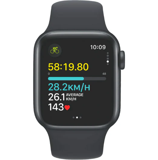 Apple Watch SE GPS 40mm Midnight Aluminium Case with Midnight Sport Band - S/M - Image 3