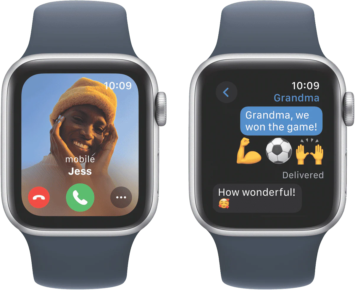 Apple Watch SE GPS 40mm Silver Aluminium Case with Storm Blue Sport Band - S/M - Image 5