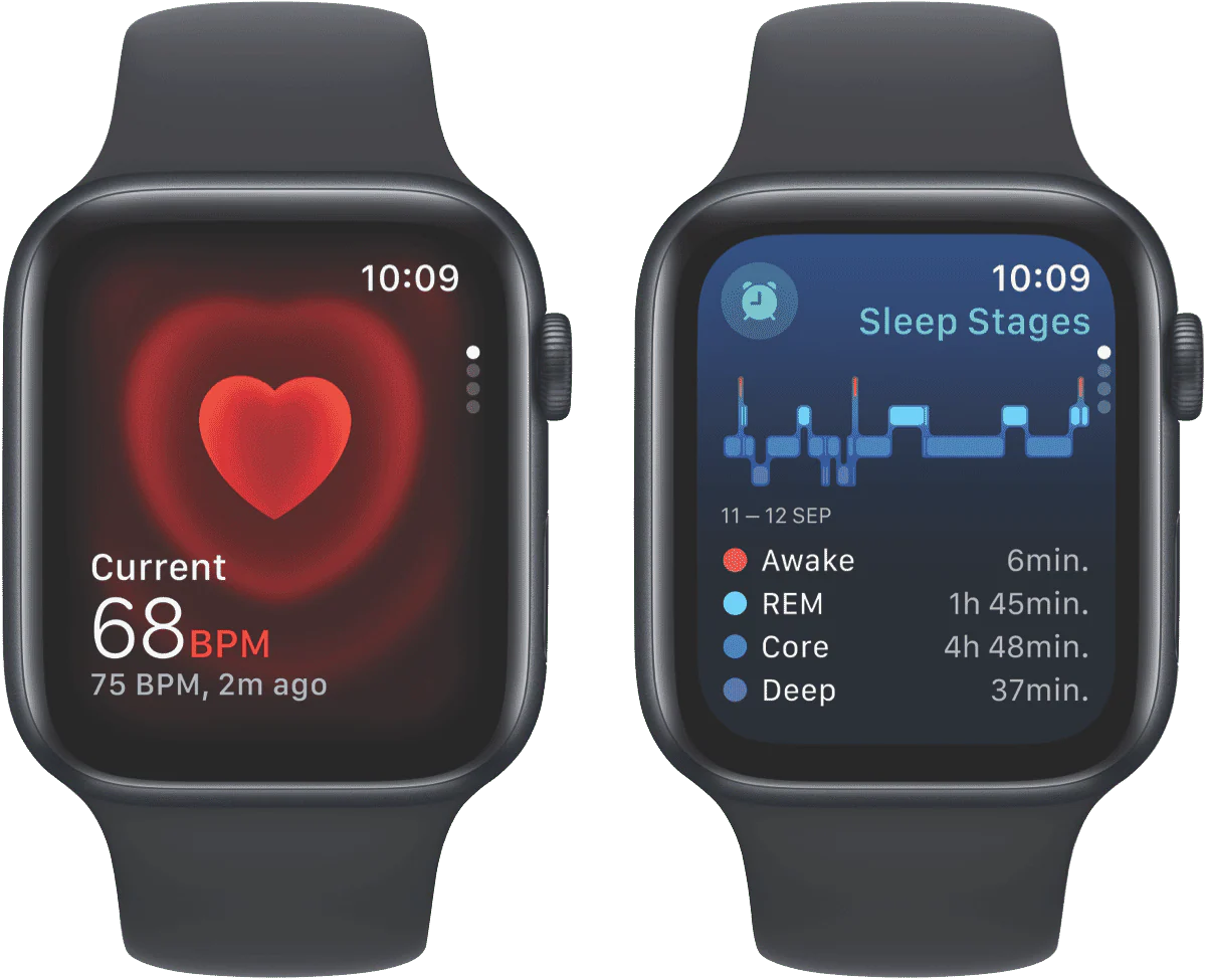 Apple Watch SE GPS 44mm Midnight Aluminium Case with Midnight Sport Band - M/L - Image 6