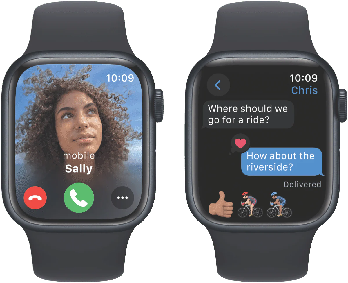 Apple Watch Series 9 GPS 41mm Midnight Aluminium Case with Midnight Sport Band - S/M - Image 5