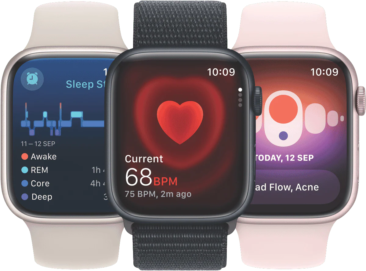 Apple Watch Series 9 GPS 41mm Pink Aluminium Case with Light Pink Sport Band - S/M - Image 6