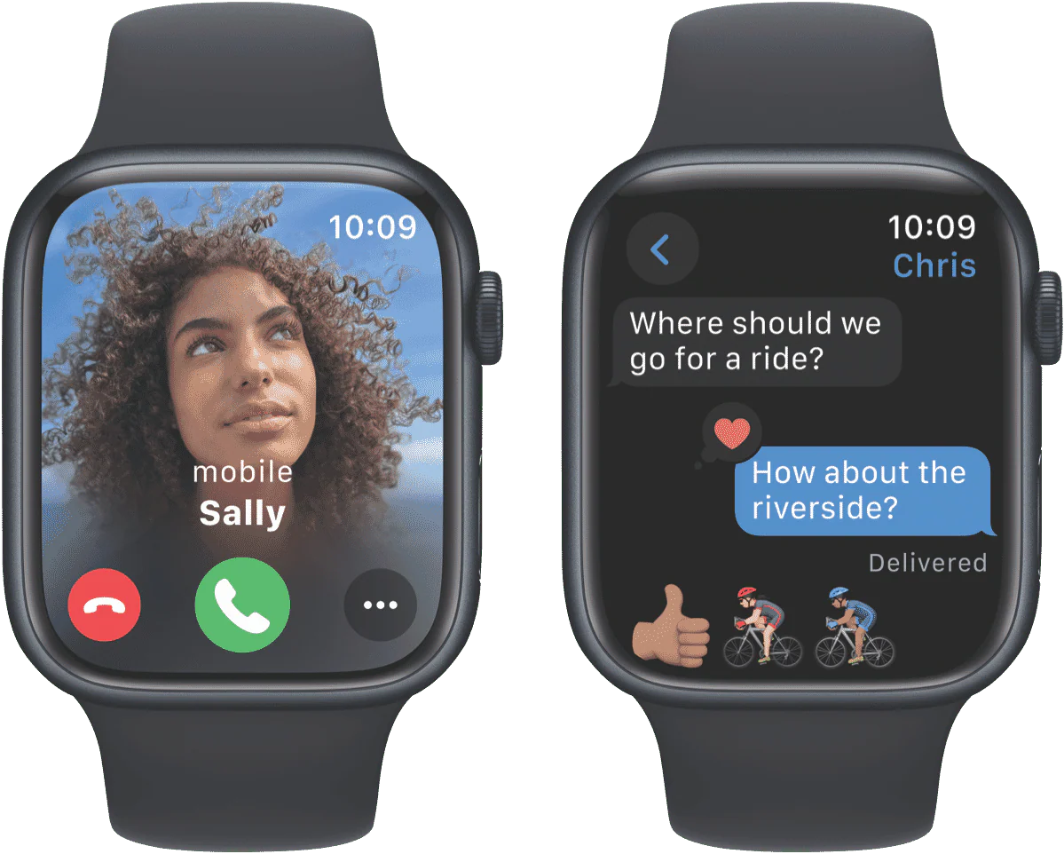 Apple Watch Series 9 GPS 45mm Midnight Aluminium Case with Midnight Sport Band - S/M - Image 5