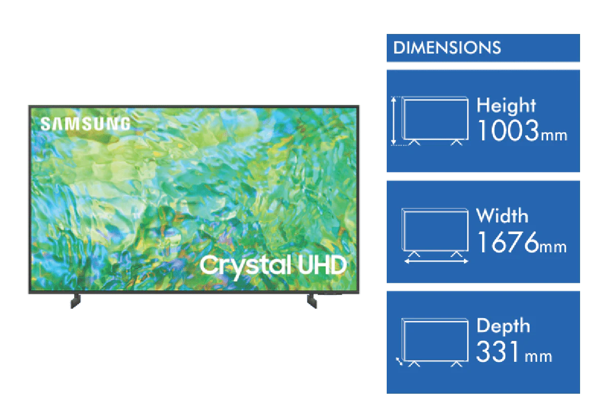 Samsung 75" CU8000 4K Crystal UHD Smart TV 23 - Image 3