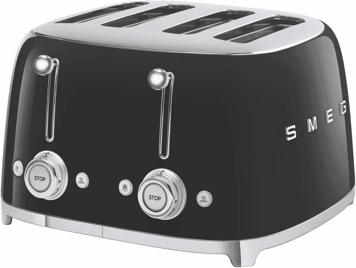 Smeg TOASTER 50's STYLE 4 SLOT BLACK - Image 5