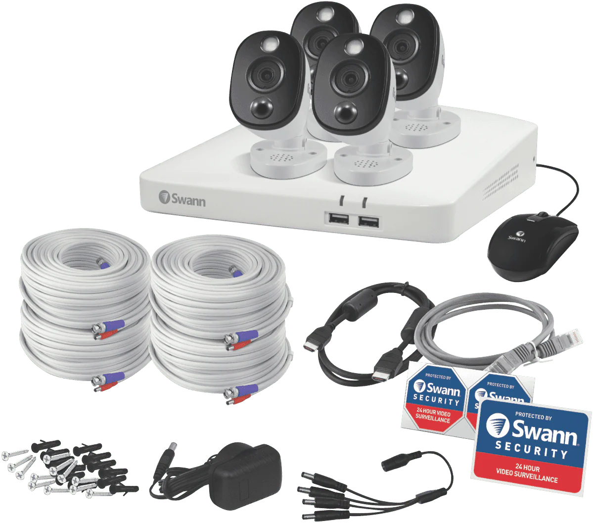 Swann 4K 4 Camera 1TB DVR Security System with Warning Light - Image 6