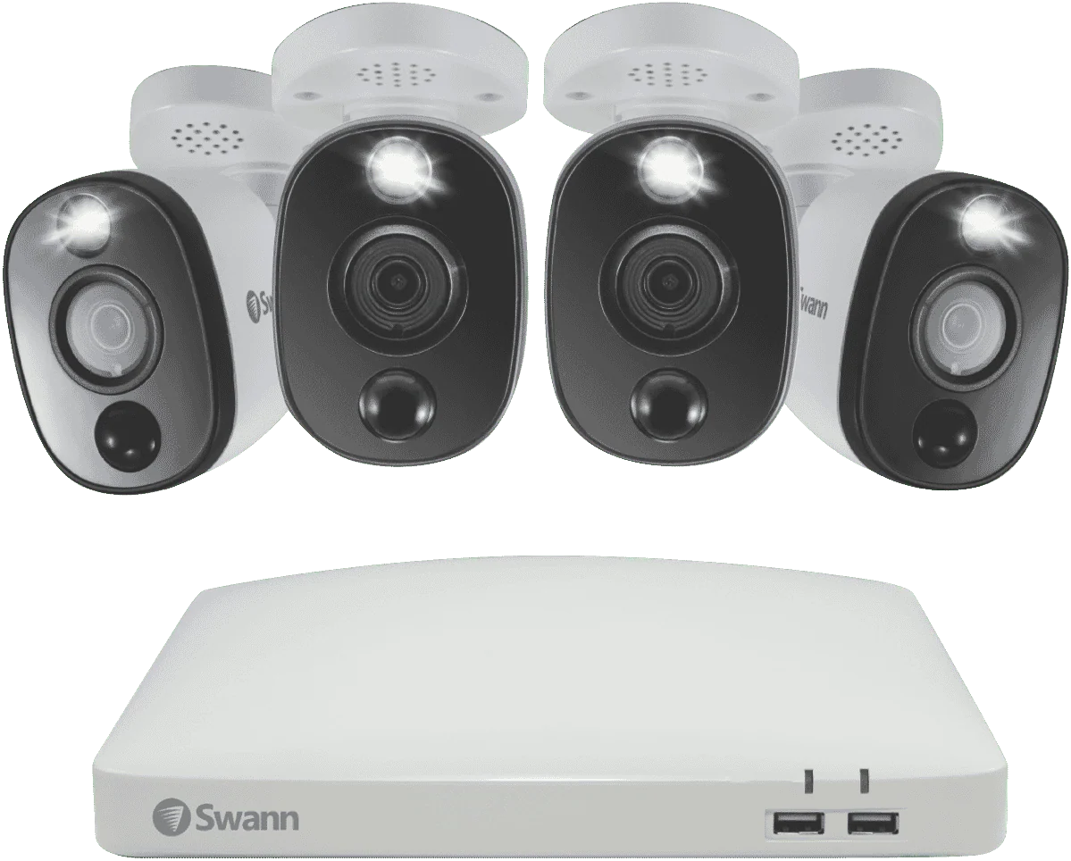 Swann 4K 4 Camera 1TB DVR Security System with Warning Light - Image 9
